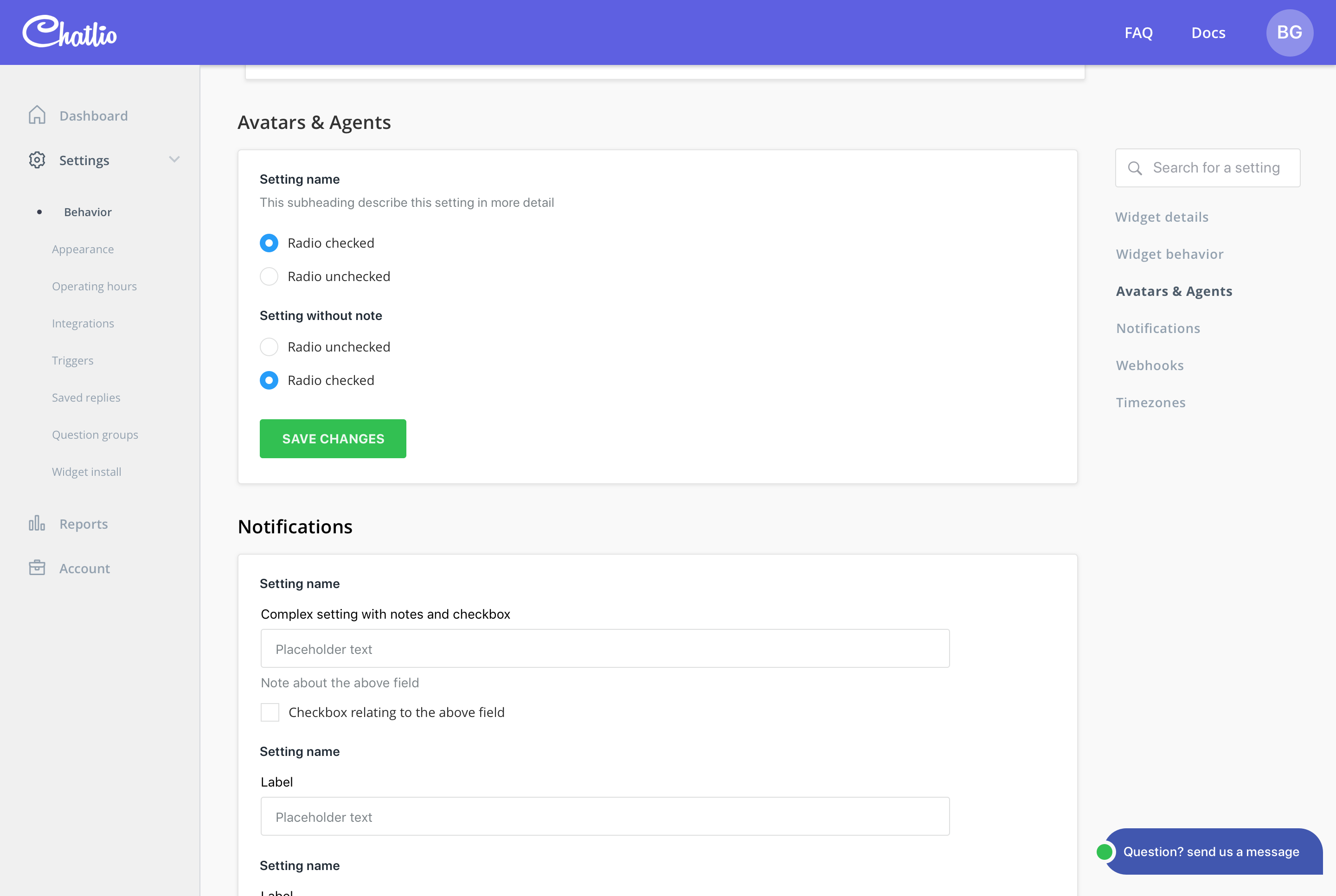 UI option 1
